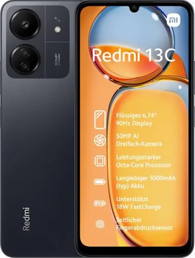 Xiaomi Redmi 13c 4g 6gb 128gb Midnight Black